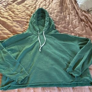 Treasure & Bond Green Cropped Sweater